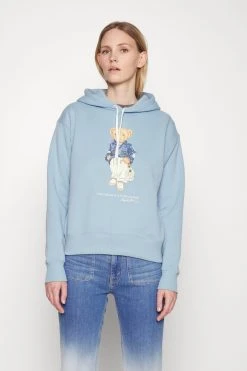 Polo Ralph Lauren Med Bear Long Sleeve-Sweatshirt - Hoodie - Powder Blue