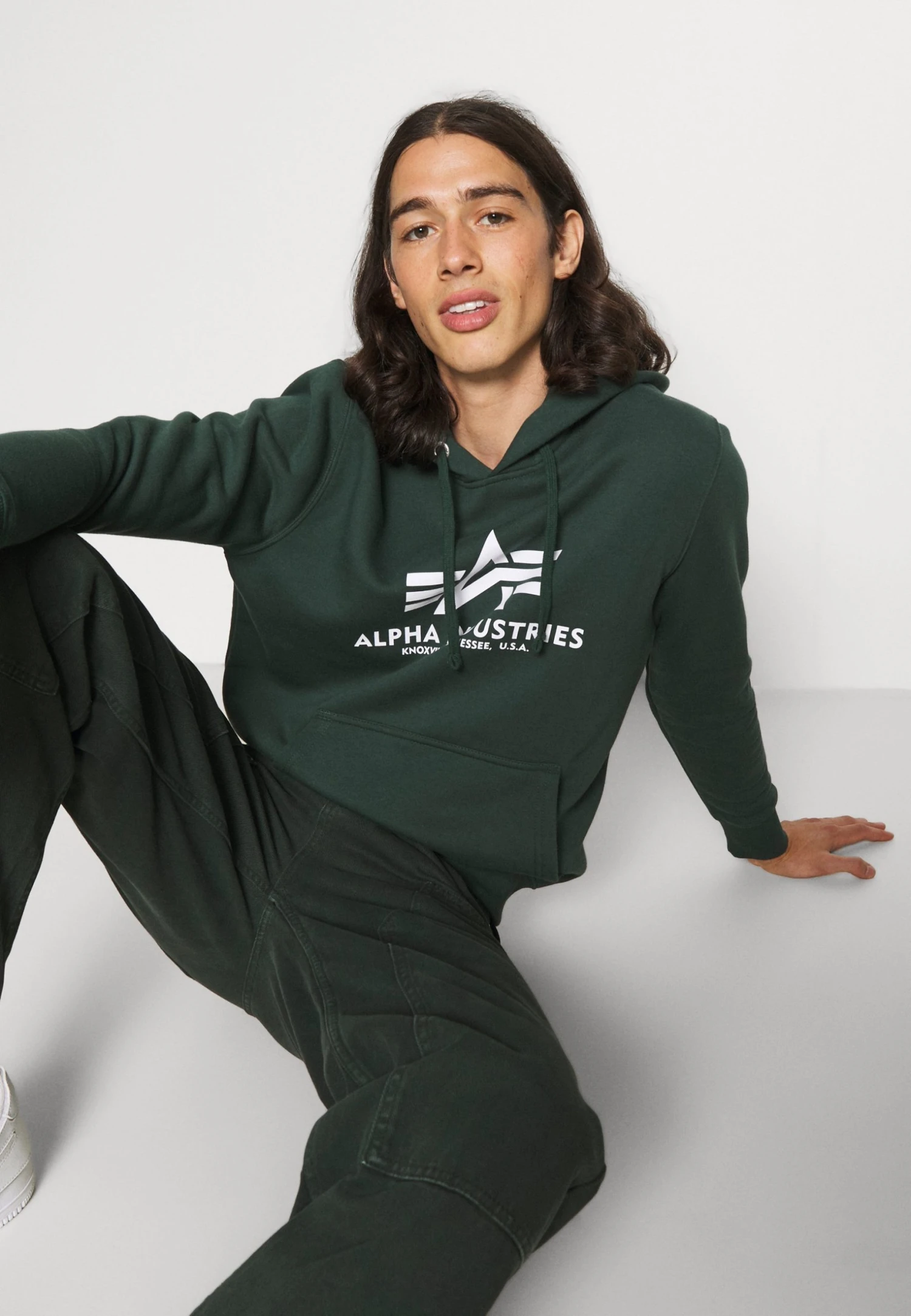 Alpha Industries Hoody - Hoodie - Navy Green 6 Alpha Industries Hoody - Hoodie - Navy Green - Bilde 4