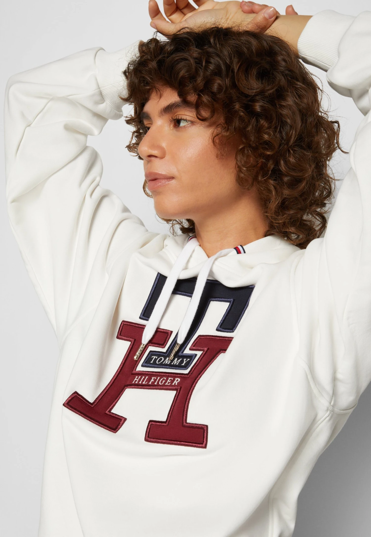 Tommy Hilfiger Large Monogram Th - Hoodie - Ecru 7 Tommy Hilfiger Large Monogram Th - Hoodie - Ecru - Bilde 5