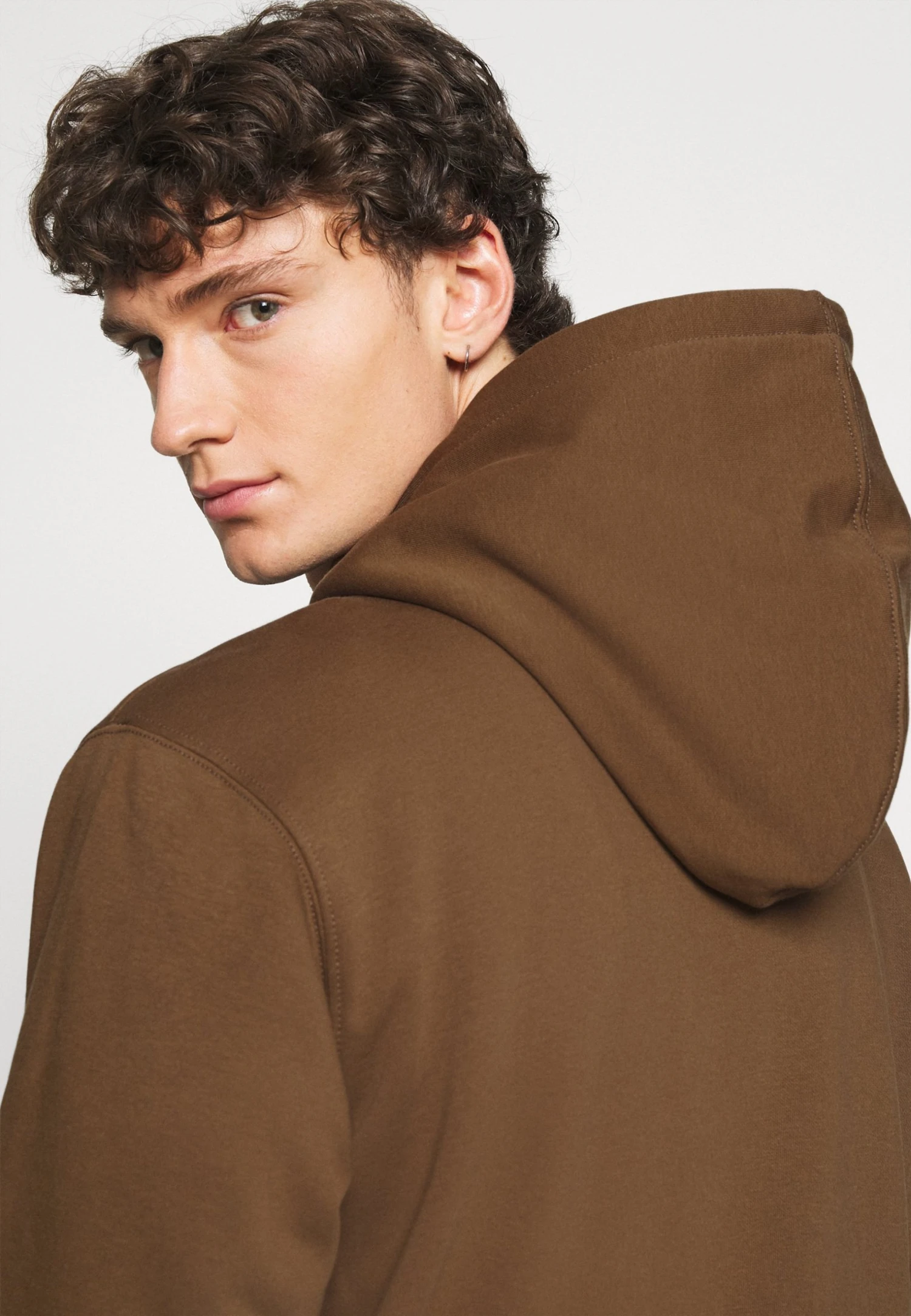 WEEKDAY Standard Hoodie - Sweatshirt - Brown 7 WEEKDAY Standard Hoodie - Sweatshirt - Brown - Bilde 5