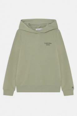 Calvin Klein Jeans Stack Logo Hoodie - Hoodie - Earth Sage