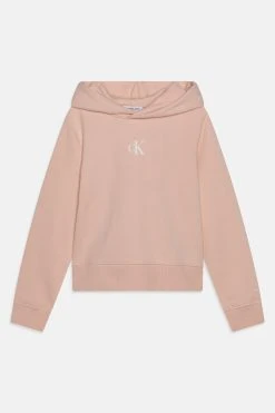 Calvin Klein Jeans Logo Boxy Hoodie - Sweatshirt - Rose Clay