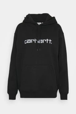Carhartt WIP Hooded - Hoodie - Black/White -Gant shop efb32f8ac1ec415c8871facc57cedcdf scaled