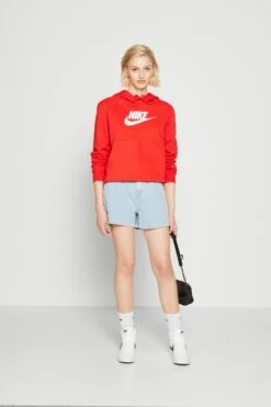 Alternative view of Nike Sportswear Club - Hoodie - University Red/White