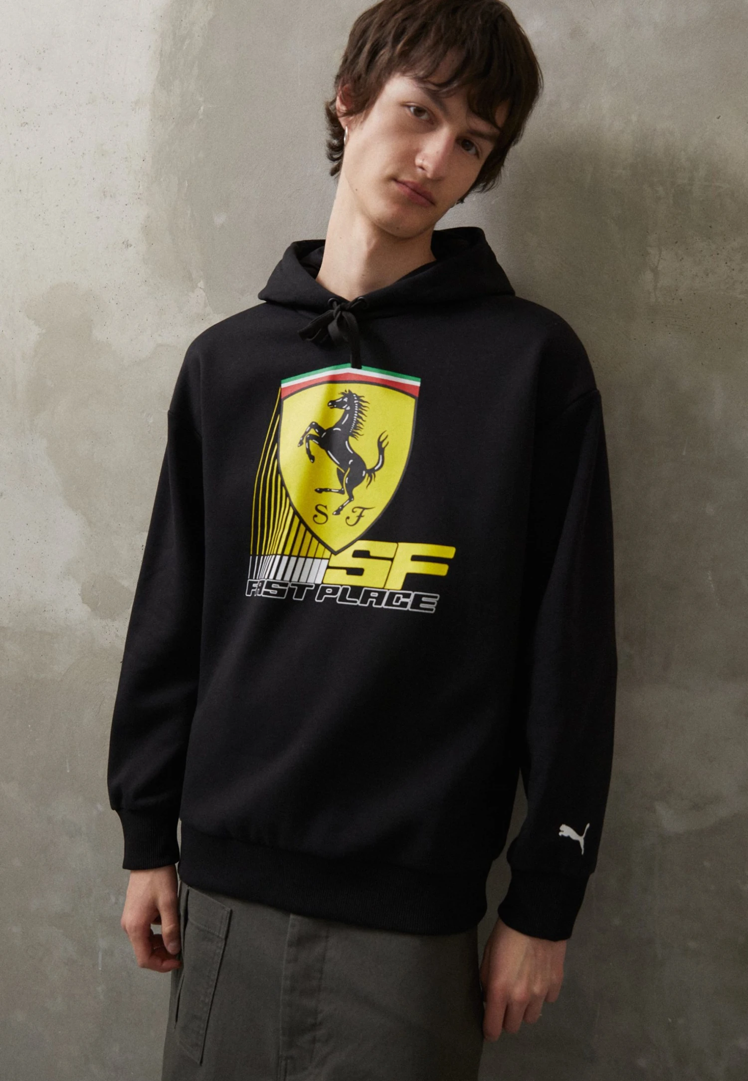 Puma Ferrari Race Big Shield Hoodie - Hoodie - Black 8 Puma Ferrari Race Big Shield Hoodie - Hoodie - Black - Bilde 6