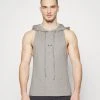 NEBBIA Fitness Tank Top With A Hoodie - T-Skjorte Til Trening - Light Grey -Gant shop f4fea2ad3b864c28888d7dd0a60ea681