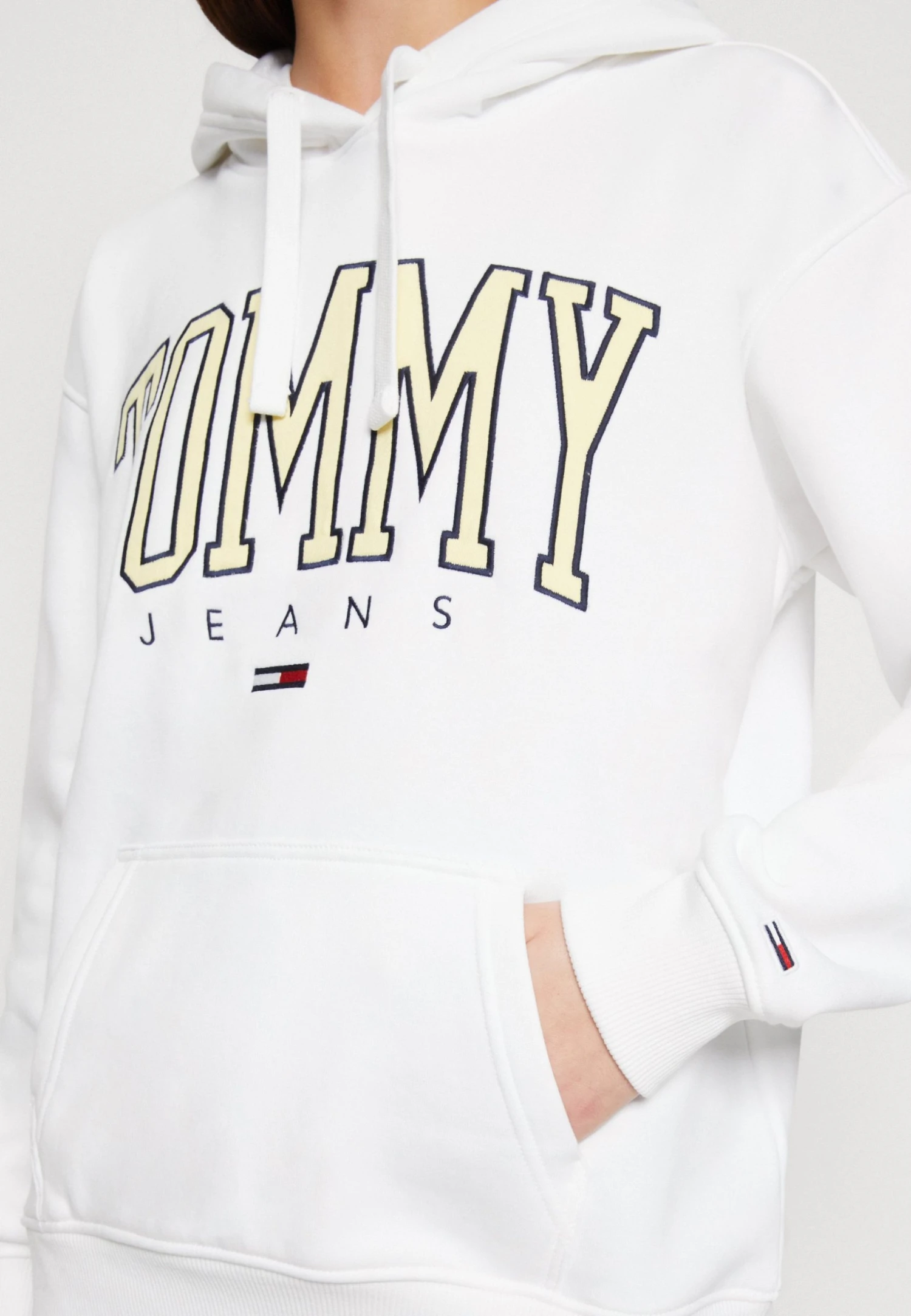 Tommy Jeans Pop Collegiate Hoodie - Sweatshirt - White/June Iris 8 Tommy Jeans Pop Collegiate Hoodie - Sweatshirt - White/June Iris - Bilde 6