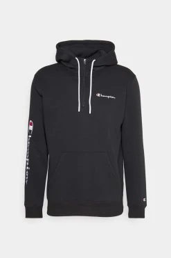 Champion Classic Hooded Half Zip - Hoodie - Black -Gant shop fa40efe2cace4e7cb107eb19474f184d scaled