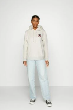 Alternative view of Tommy Hilfiger Monogram Hoodie - Hoodie - Heathered Oatmilk