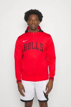 Nike Performance Nba Chicago Bulls City Edition Showtime Hooded Fullzip - Hoodie - University Red/Black/White