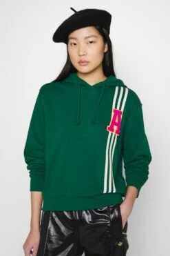 Adidas Originals Varsity Small Logo Hoodie - Sweatshirt - Dark Green -Gant shop fc5e6bba588c43119cf6975e7560b183 scaled