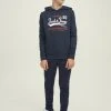 Jack & Jones Junior Elogo- Hoodie - Navy Blazer -Gant shop fdfb7148f7024428bff4d405ec00cfb0