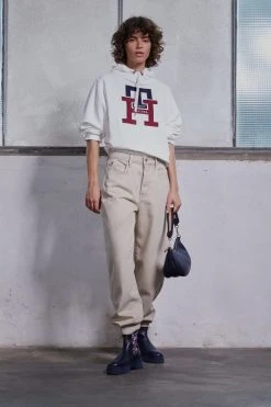 Tommy Hilfiger Large Monogram Th - Hoodie - Ecru